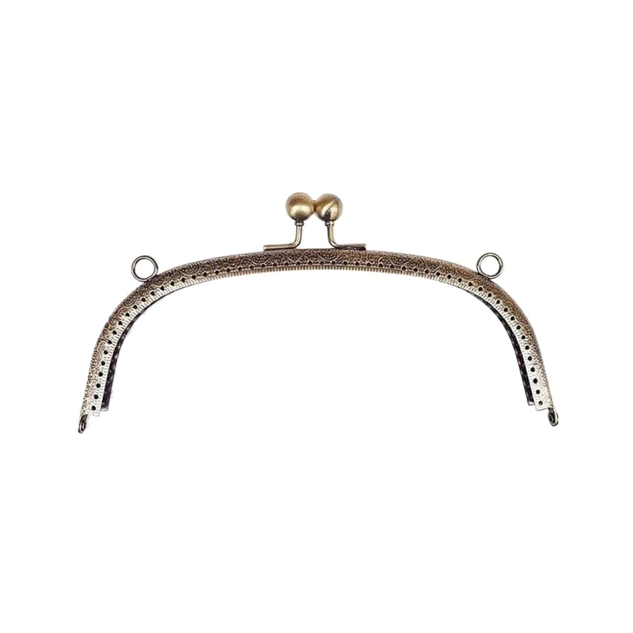 PVUVTNAHW Arc-shaped Big Purse Frame 20.5cm 25cm 28. 30cm Bronze DIY Kiss Lock Bag Accessories(20.5cm)