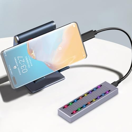 Carcasa externa JMT para SSD M.2 con luz RGB miniatura 7