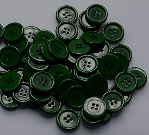 Lyracces 25Mm 1 Inch Sewing Fasteners Resin Flatback Buttons Pack Of 100 (Green) #TOP3