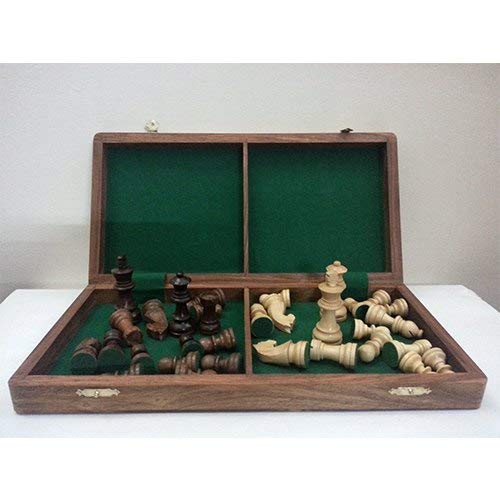 Jeu d'échecs pliable bois sheesham 40 cm, le cadeau idéal pour passionnés - 2