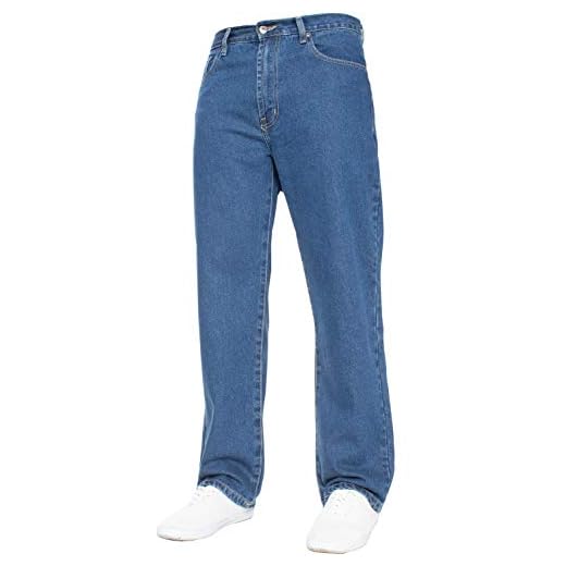 Blue Circle - Pantalones vaqueros para hombre de pierna recta, resistentes, ideales para trabajo, jeans, disponibles en diferentes tallas y en 4 colores Gris Stone Wash 38W/32L