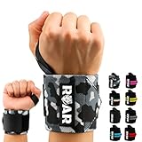 Roar® Muñequeras Deportivas (2 Unidades) – Muñequeras para Gimnasio, Crossfit y Fitness, Wrist Wraps Ajustables para Levantamiento de Pesas, Entrenamiento y Soporte de Muñeca Hombre Mujer