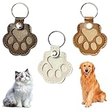 3 Pcs Pet Paw Shaped Leather Keychain, Pet Hair Keychain, Pet Memorial Gift Keyring, Handmade Key Holder For Collecting Cat And Dog Hair