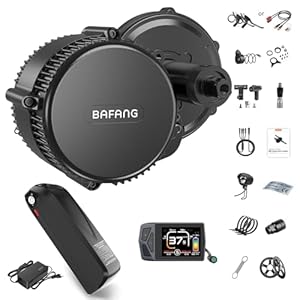 BAFANG Mid-Motor 48V 750W BBS02B E-bike Conversie Kit met Multifunctionele EKD01 Meertalige Scherm, 8fun Motor voor BB100mm Mountain Road Bike DIY EBike Kit