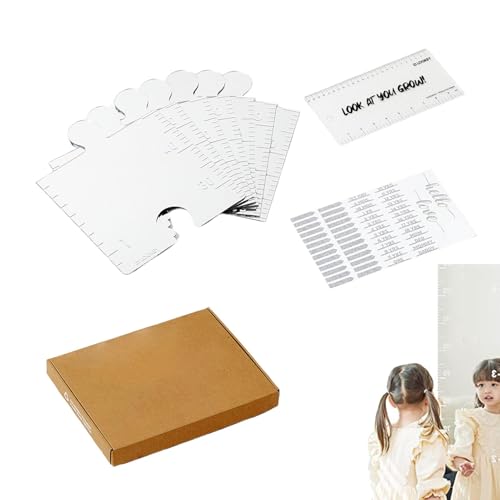 Growth Chart Mirror - Mirror Measuring Chart For Kids Height | Acrylic Mirror Height Chart | Height Ruler With Stickers Kids Growth Chart For Wall Height Ruler With Marking Decal Stickers For Baby Kid