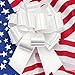 Giant Large Pull Bow Car Bow for Packaging Decorations, Hanukkah, Birthdays, Weddings, Bridal Showers 16 Inch White