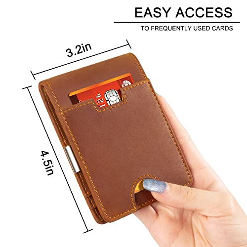 kullder Wallet for Men Slim RFID Blocking Bifold Large Capacity Front Pocket Wallets Credit Card Holder with Metal Clip4