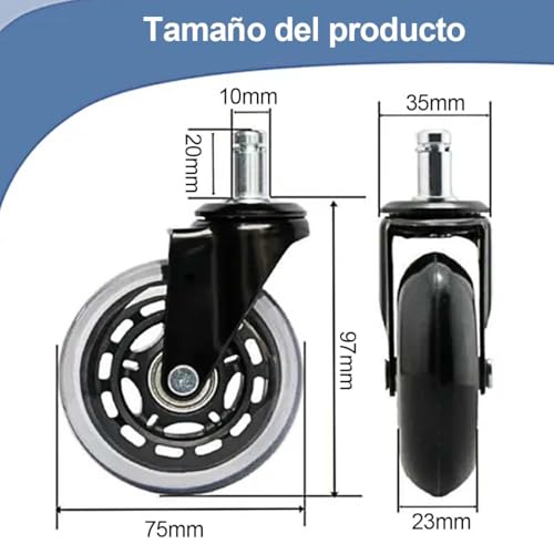 Rodajas para sillas de oficina 11 Imagen adicional