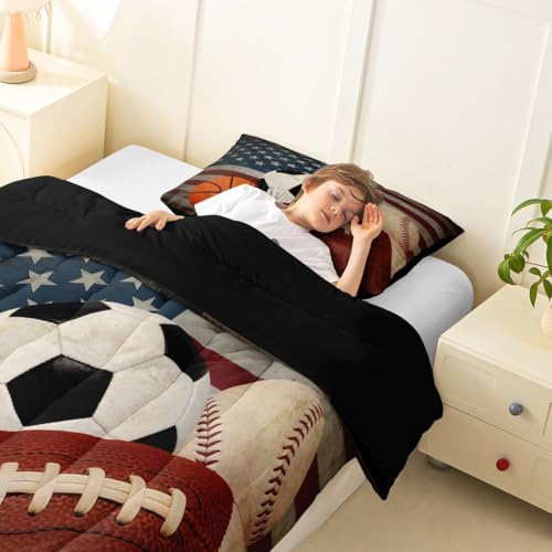 Image of Feelyou Boys Sports Comforter Set Full Size for Kids Boys Girls