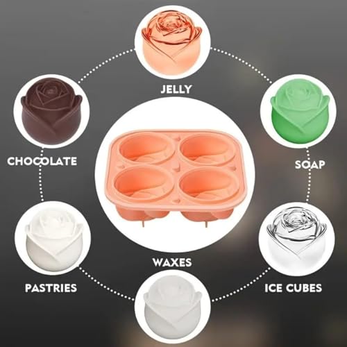 Molde Multifuncional Rosa – 4 Rejillas para Chocolate y Gelatina miniatura 3
