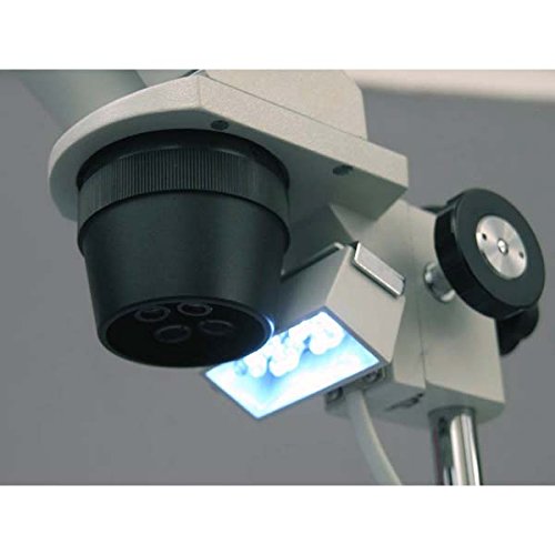AmScope SE306R-P-LED Kompaktes Stereomikroskop mit mehreren Objektiven, abgewinkeltem Kopf, Metallsäulenständer, LED… – Bild 6