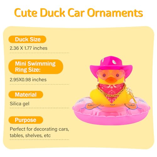 image for wonuu Rubber Duck Car Ornaments Yellow Duck Car Dashboard Decorations 