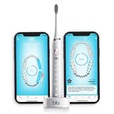 Blu Smart Electric Toothbrush, Power Sonic Toothbrush with Interactive Live Tracking App for Adults (White)