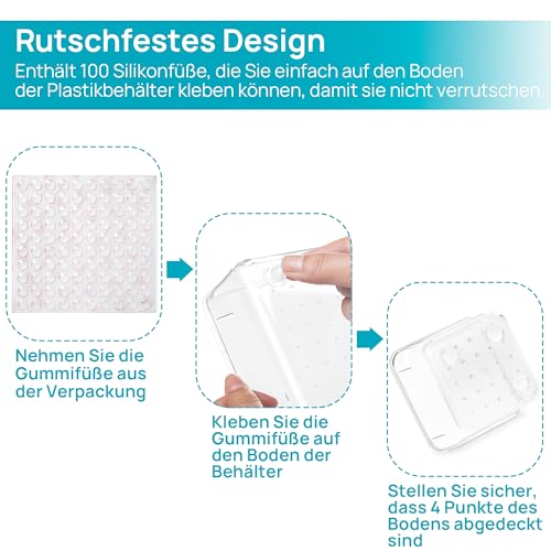 Vtopmart 25 Stücke Schubladen Organizer mit 4 Größen, Make up Ordnungssystem, Schminktisch Organizer Einsetzbar für Makeup, Küchen, Badezimmer, Büro, Schminktisch
