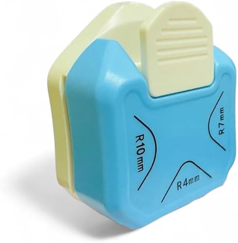 3 In 1 Round Corner Cutter - Multi-angle Chamfering Embosser (Blue)
