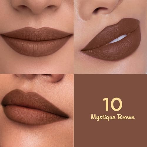Image of Glam21 Lip Seduction Non- Transfer Crayon Lipstick up to 12 Hours Stay | Lightweight & Longlasting|Creamy Matte | Smudge Proof - 3.6gm|Mystique Brown|10