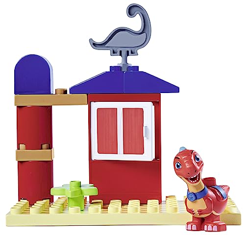 Big-Bloxx – Dino Ranch Clubhouse avec Flash Dinosaure – Briques de Construction (13 pièces) pour Petit Club-House avec Figurine Dinosaure, pions pour...