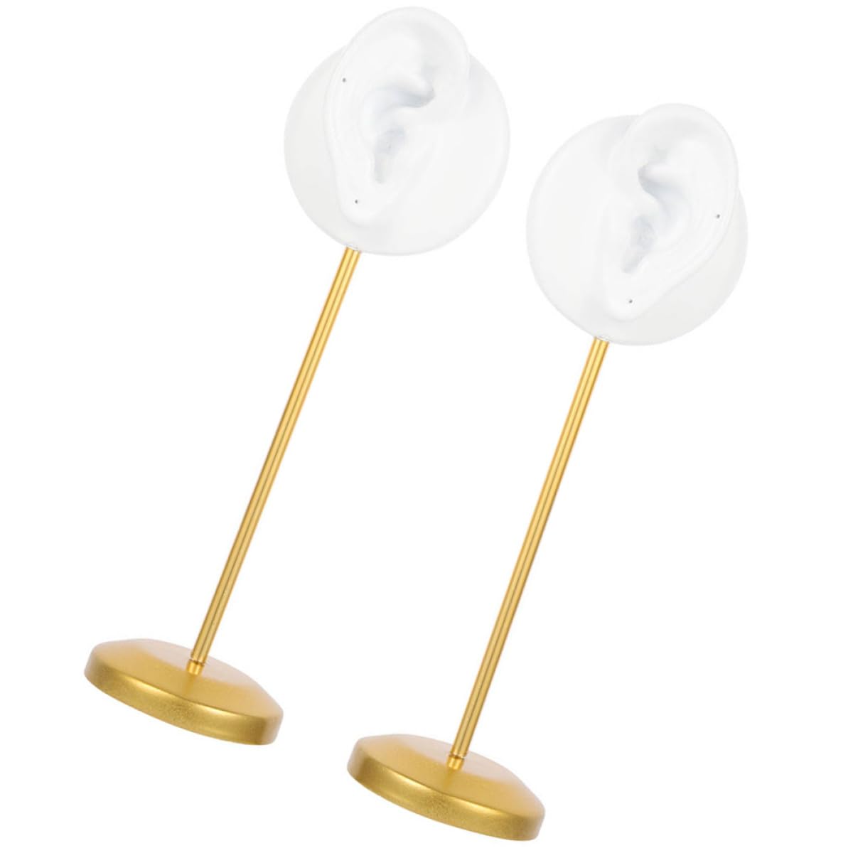 Supports de boucles d'oreilles en résine blanche et métal avec double trou par 2