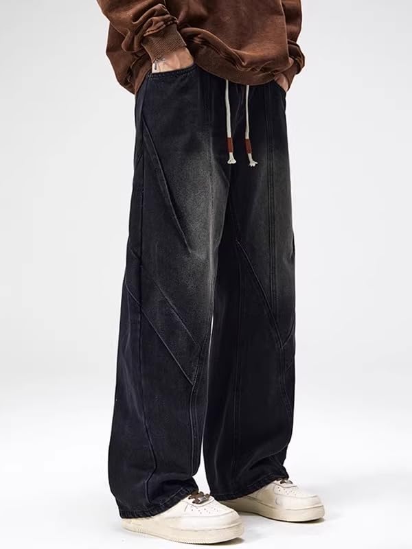 Men's Jeans Spring Autumn American Straight Loose Denim Long Pants for Men3