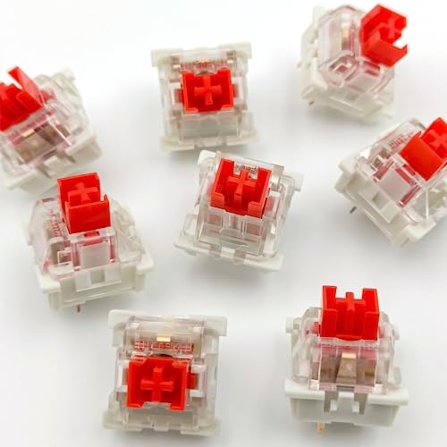 Image of Outemu(Gaote) Red Switches for MX Mechanical Gaming Keyboard,3-Pin 45gf Linear /RGB /DIY Replaceable /Dustproof Switches(Red,108pcs)