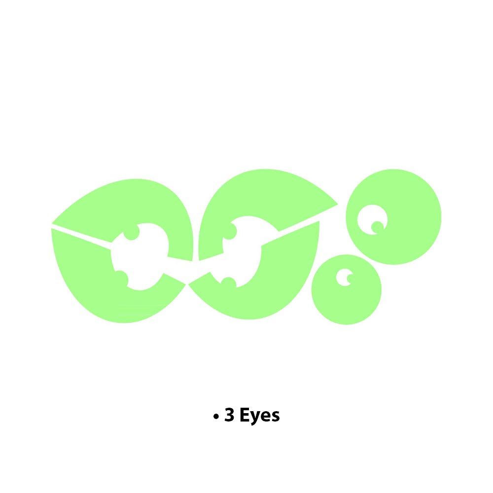 Ambiance Sticker Glow in The Dark Eyes Set 10 x 25 cm, Eyes1, 10x25 - Image 2