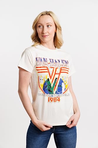 Van Halen 1984 World Tour Adult Short Sleeve T Shirt American Rock 80s Music Vintage Style Graphic Tees4