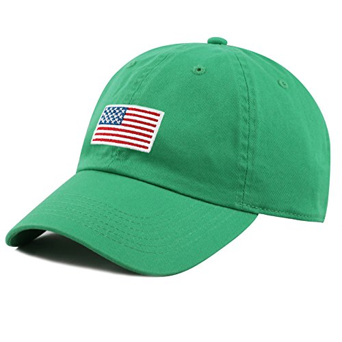 Image of USA Flag & Embroidery Premium 100% Cotton Low Profile Adjustable Baseball Dad Cap