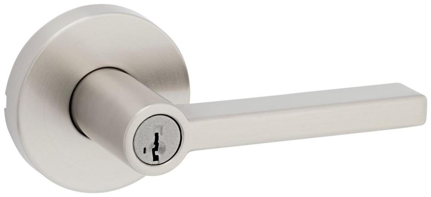 Kwikset 740HFLRDT-15S Halifax Lever with Round Rose Entry Door