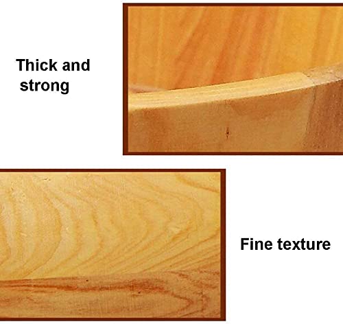 Espalda para baño de pies de madera natural gruesa portátil miniatura 6