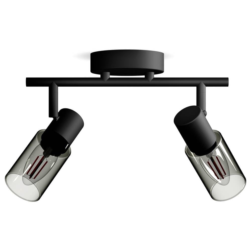 Philips Palms Spot, 2 faretti, 25W, attacco GU10, lampadina non inclusa, Grado di Protezione IP20, Nero