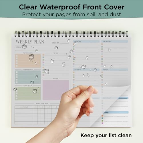 Weekly Planner with Habit Tracker & Undated To-Do List Notepad for ...