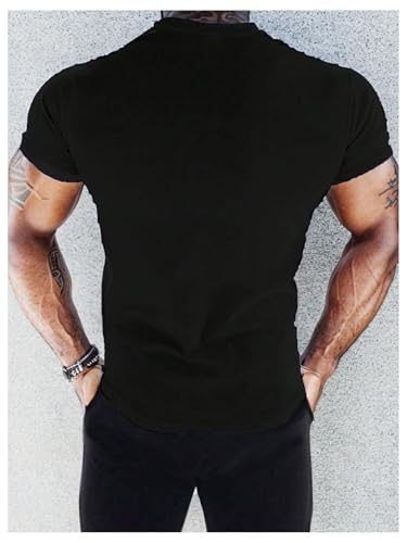 SweatyRocks Men's Bull Head Graphic Tees Sporty Short Sleeve T Shirt Round Neck Workout Tee Tops2