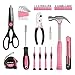CARTMAN 39Piece Tool Set General Household Hand Tool Kit with Plastic Toolbox Storage Case Pink