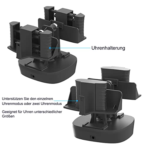 FEICHONGHO Automatic Watch Winder for Mechanical Winding Support Two Watches, Black, ALL, Modern