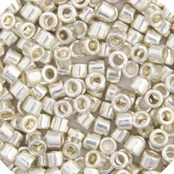 Miyuki Delica 8/0 RD 5.2gms Japanese Seed Beads - Silver Galvanized