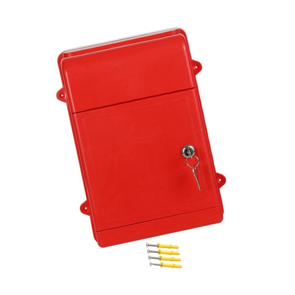 CALANDIS™ Wall Mount Mailbox Back Hollow Locking Mailbox for Outdoor Outside Red-image-45