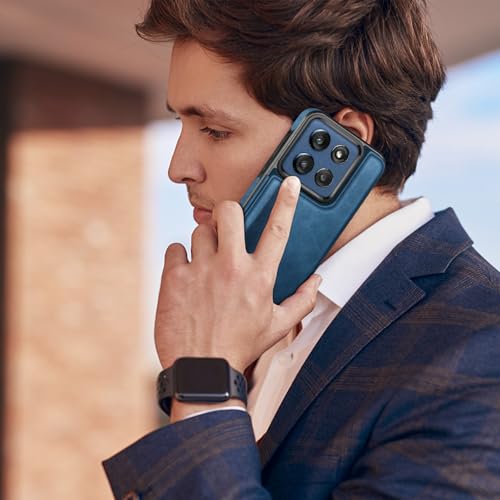 DJDUCK Designed for Moto G Stylus 2025/Stylus 2026 Case Wallet with Card Holder, [Magnetic Clasp Cover] [RFID Blocking Leather Protection]Shockproof Women Men Cases for Moto G Stylus 2025 Bright Blue by DJDUCK - Used condition - Image 7