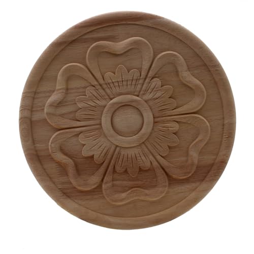 Apliques de madera tallada artesanal LVTFCO calcomanía floral premium para armarios y paredes