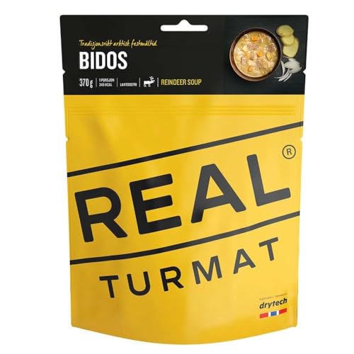 REAL FIELD MEAL 'Original Real/DRYtech Norwegian Estratégica Expedition Alimentos, 5332 'Reno verduras sopa, 246 Calorías/54 g (370g montado) Not Catering
