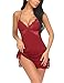 Produktbild Avidlove Damen Nachthemd Negligee Sexy Spitze Nachtwäsche Nachtkleid Sommer Kurz Sleepshirt V-Ausschnitt Babydoll Rot L