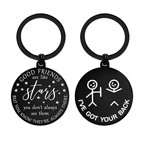 ENGZHI Good Friends Are Like Stars Gifts - Friendship Keychain for Women, Female BFF Keepsake for...
