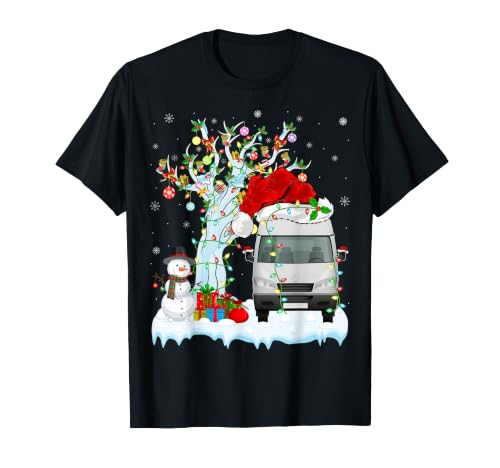 Camper Van Xmas Tree Lighting Santa Hat Camper Van Christmas...