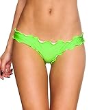 COQUETA Brazilian Waved Bikini Bottom Swimsuit Scrunch Swimwear Samba