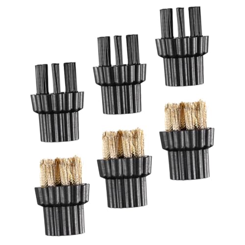 SEWACC 6 Cabezales de Cepillo para Máquina de Limpieza a Vapor Doméstica Accesorios para Hidrolavadoras Incluye Cepillo de Cerdas M8 Compatibles Mopas de Vapor Repuestos de Limpieza