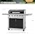 Sophia & William 6-Burner Propane Gas BBQ Grill with Side Burner & Porcelain-Enameled Cast Iron Grates, Large Barbecue Grills Outdoor Cooking with 740 SQ.IN. Cooking Area, 52,000BTU, Black