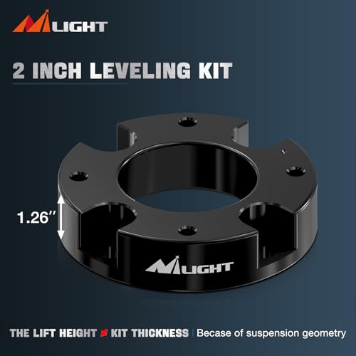Image of Nilight 2 inch Leveling Lift Kit for Toyota Tundra 2007-2026 2WD /4WD, Actual about 1 inch Strut Spacer, Suspension Strut Spacers, Raise Front End, Fix Rake for Towing /Hauling & Improved Stance