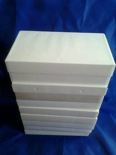 Pack 10 Empty Hard White Plastic VHS Replacement Case Storage ClamShells [QTY 10]