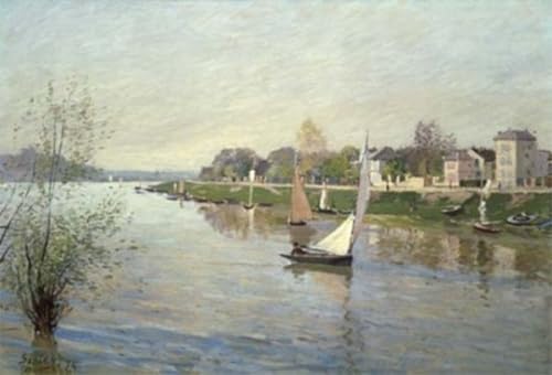 Affiche Artistique La Seine à Argenteuil d'Alfred, Toile Premium 60x90cm Bureau