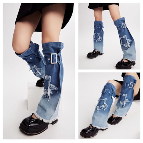 Beinlinge Punk con Correa de Hebilla Regulable para Botas de Plataforma 4