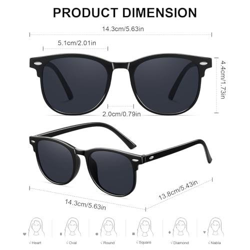 Image of 3 Pack Round Retro Sunglasses for Women Men, UV400 Protection | Lightweight Frame, Comfortable Fit, Classic Vintage Design, Easy Styling, 90s Vintage Style